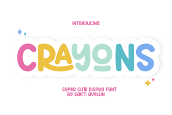 Crayons Font: Playful Handwriting Style for Creative Design