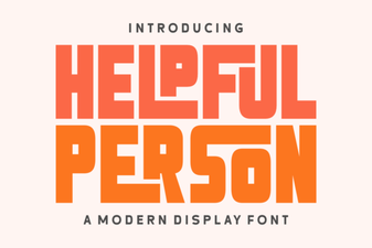 Helpful Person Font | Bold Display Typeface for Creative Projects