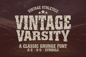 Vintage Varsity Font: Classic Display Typeface for Bold Designs