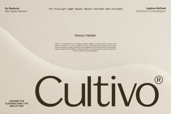Cultivo Font: a Fresh and Creative Typeface for Designers