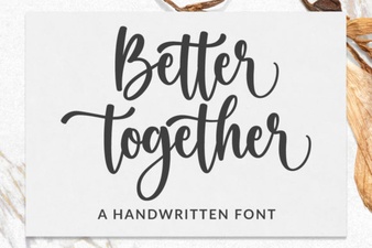 Better Together Font – Elegant Script Font for Wedding & Event Designs