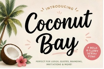 Coconut Bay Font: a Creative Choice for Summer Designs