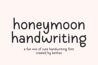 Elegant Honeymoon Handwriting Font for Romantic Design Projects